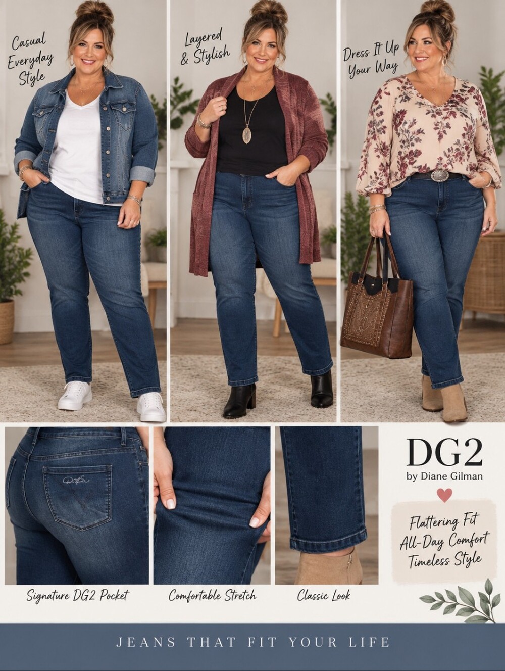 Diane Gilman,  Blue stretch jeans. DG2